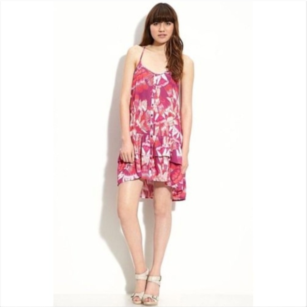 Free People Pink Floral Breezy Palm Dress